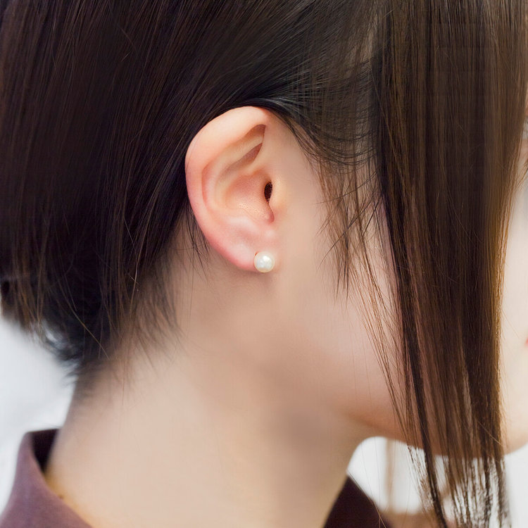 ESTELLE エステール 【公式サイト限定】6月誕生石 K10 イエローゴールド ムーンストーン ピアス ※片耳用 イエローゴールド