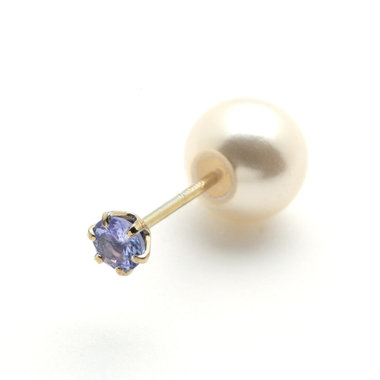 極美品 K10YG・ダイヤモンド 月と星の両耳ピアス（ESTELLE） 極美品 K10YG・ダイヤモンド 月と星の両耳ピアス（ESTELLE