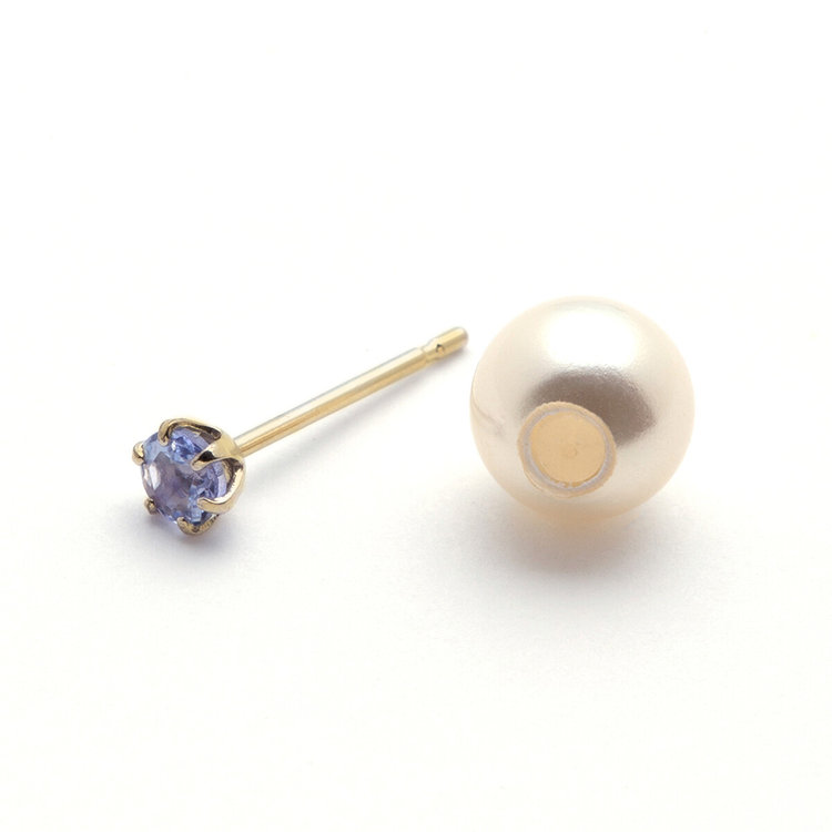 ESTELLE エステール 【公式サイト限定】12月誕生石 K10 イエローゴールド タンザナイト ピアス ※片耳用 イエローゴールド