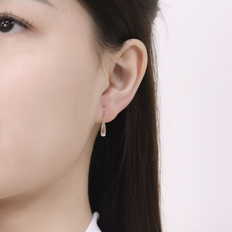 ESTELLE エステール K10 イエローゴールド クォーツ フック ピアス イエローゴールド