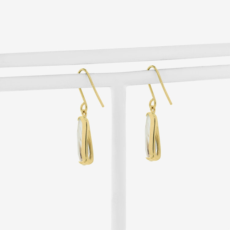 ESTELLE エステール K10 イエローゴールド クォーツ フック ピアス イエローゴールド