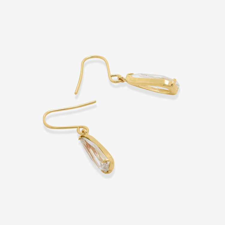 ESTELLE エステール K10 イエローゴールド クォーツ フック ピアス イエローゴールド