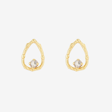 【公式サイト限定】6月誕生石 K10 イエローゴールド ムーンストーン しずく ピアス