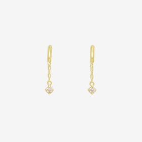 4月誕生石 K10 イエローゴールド モルガナイト ピアス