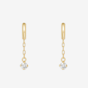 4月誕生石 K10 イエローゴールド モルガナイト ピアス