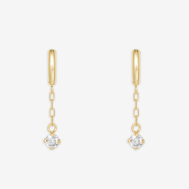 4月誕生石 K10 イエローゴールド モルガナイト ピアス