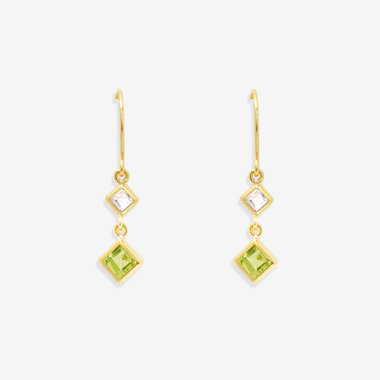 BLOOM 11月誕生石 ホワイトトパーズ K10 イエローゴールド ピアス BLOOM（アクセサリー） ピアス 11月誕生石 K10 イエローゴールド