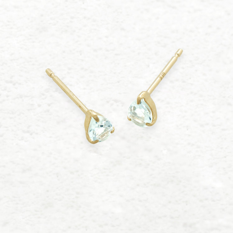ESTELLE エステール 【WEB限定】3月誕生石 K10 イエローゴールド アクアマリン しずく ピアス イエローゴールド