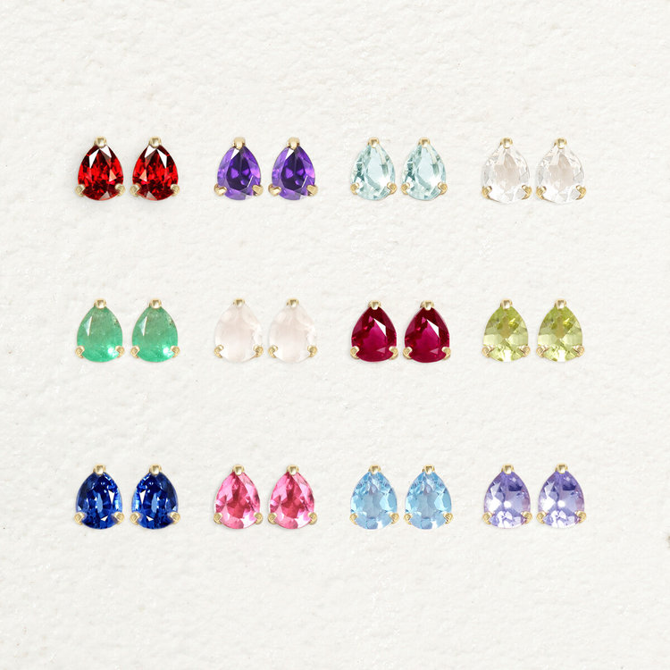 ESTELLE エステール 【WEB限定】3月誕生石 K10 イエローゴールド アクアマリン しずく ピアス イエローゴールド