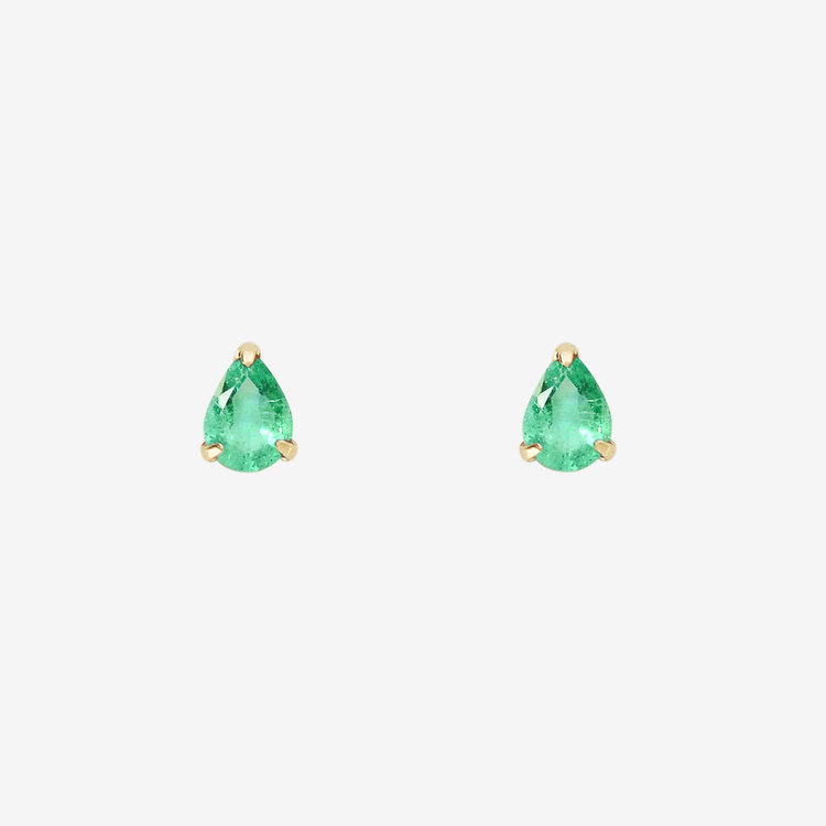 ESTELLE エステール 【WEB限定】5月誕生石 K10 イエローゴールド エメラルド しずく ピアス イエローゴールド