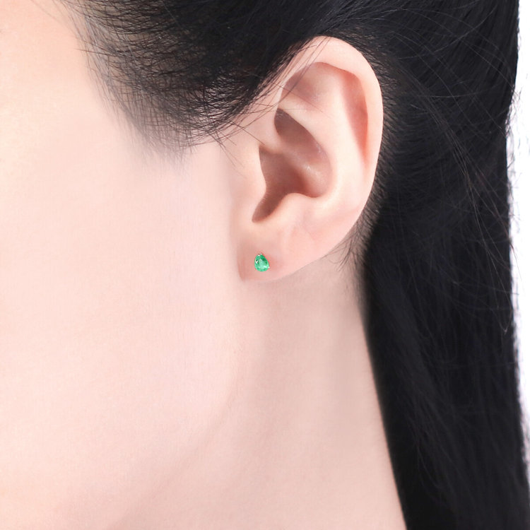 ESTELLE エステール 【WEB限定】5月誕生石 K10 イエローゴールド エメラルド しずく ピアス イエローゴールド