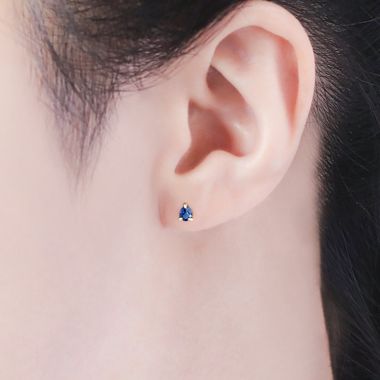 ESTELLE エステール 【WEB限定】9月誕生石 K10 イエローゴールド サファイア しずく ピアス イエローゴールド