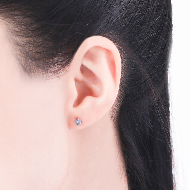 ESTELLE エステール 【WEB限定】12月誕生石 K10 イエローゴールド タンザナイト しずく ピアス イエローゴールド