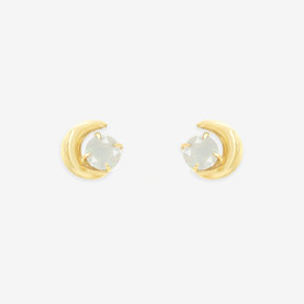 【WEB限定】10月誕生石 K10 イエローゴールド オパール ムーン ピアス