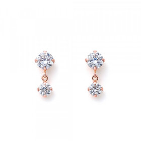 【Ear Jewelry】K10 ピンクゴールド キュービックジルコニア ピアス