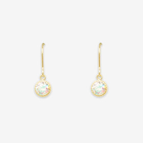 K10 イエローゴールド キュービックジルコニア フック ピアス