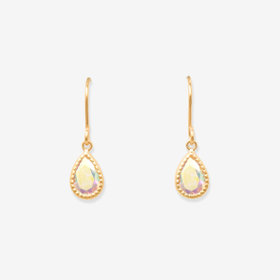 K10 イエローゴールド キュービックジルコニア しずく フック ピアス