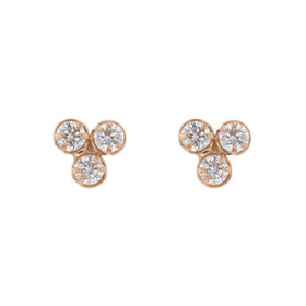 【Ear Jewelry】K18 ピンクゴールド キュービックジルコニア ピアス