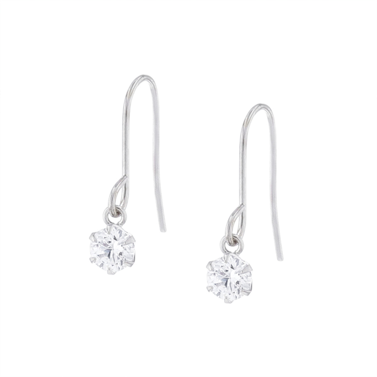 K18 ホワイトゴールド フープ ピアス（10mm）（0202-1792-0014