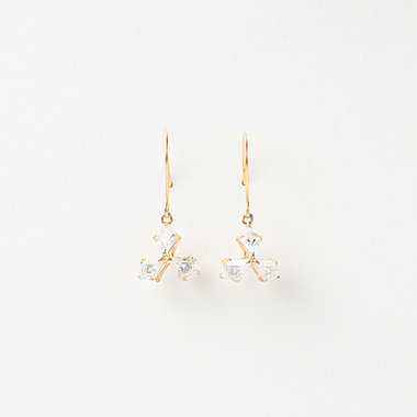 K10 イエローゴールド キュービックジルコニア フック ピアス