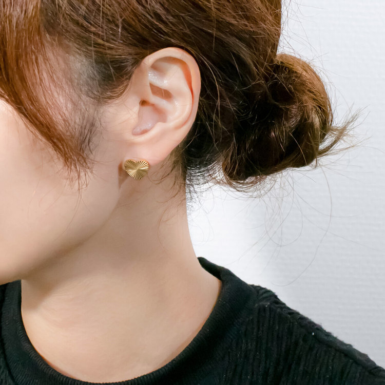 ESTELLE エステール ステンレス ハート ピアス イエロー