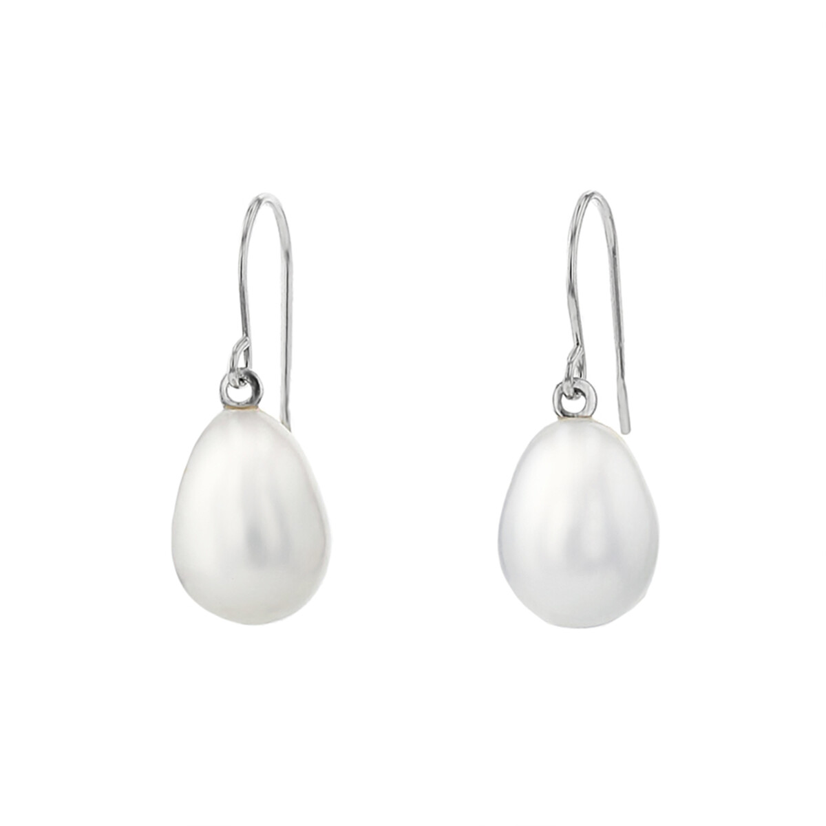 Ear Jewelry】K10 ホワイトゴールド 淡水パール フック ピアス