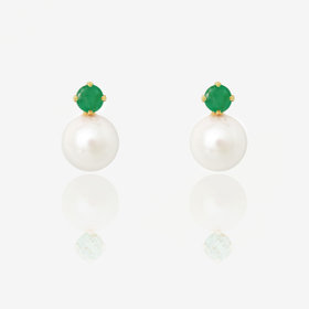 【WEB限定】5月誕生石 K10 イエローゴールド エメラルド ピアス