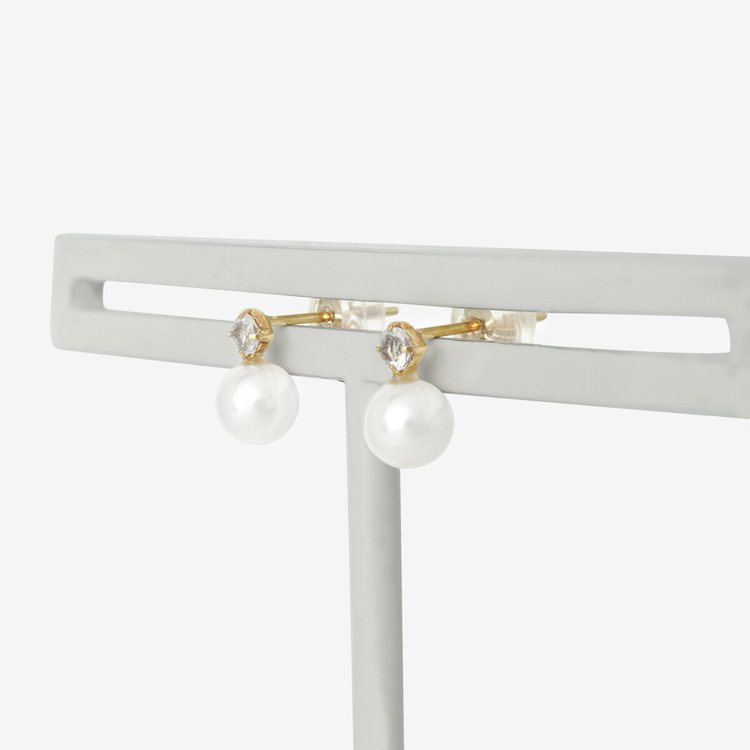 ESTELLE エステール 【WEB限定】6月誕生石 K10 イエローゴールド ムーンストーン ピアス イエローゴールド