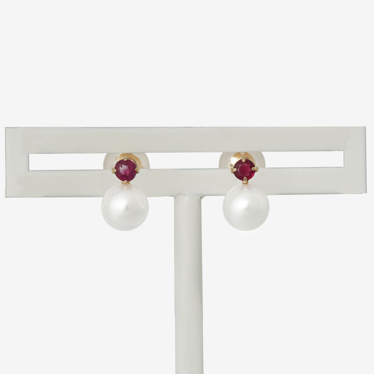 ESTELLE エステール 【WEB限定】7月誕生石 K10 イエローゴールド ルビー ピアス イエローゴールド