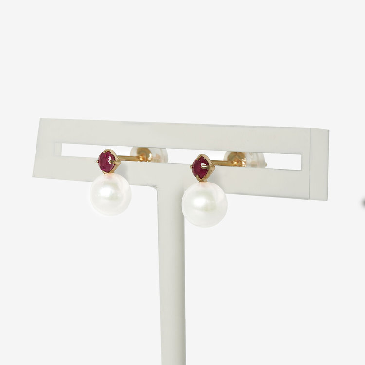 ESTELLE エステール 【WEB限定】7月誕生石 K10 イエローゴールド ルビー ピアス イエローゴールド