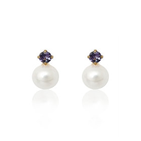 【WEB限定】12月誕生石 K10 イエローゴールド タンザナイト ピアス