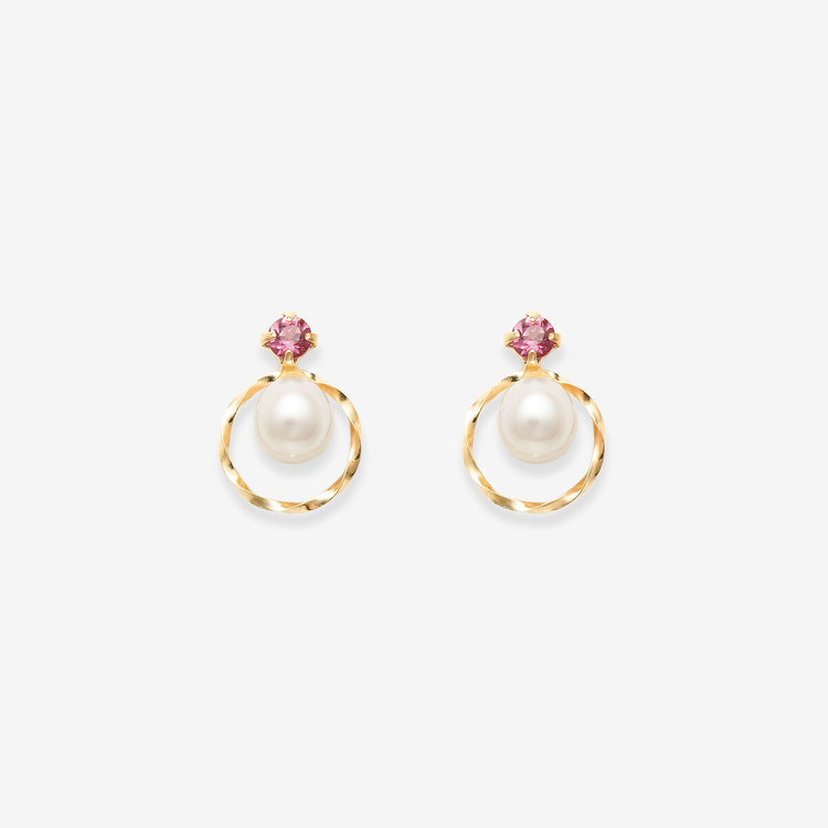 ESTELLE エステール 6月誕生石 K10 イエローゴールド 淡水パール ピアス イエローゴールド