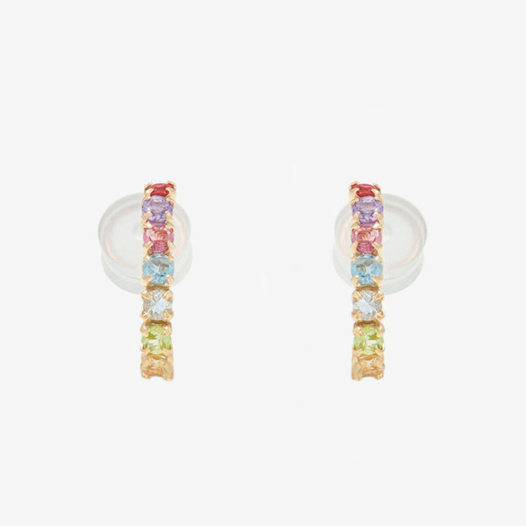 ESTELLE エステール 【WEB限定】K10 イエローゴールド マルチカラー イヤリング イエローゴールド