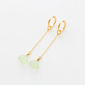 【WEB限定】シルバー イエローゴールドメッキ プレナイト イヤリング