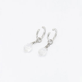 【WEB限定】4月誕生石 シルバー ロジウムメッキ クォーツ イヤリング