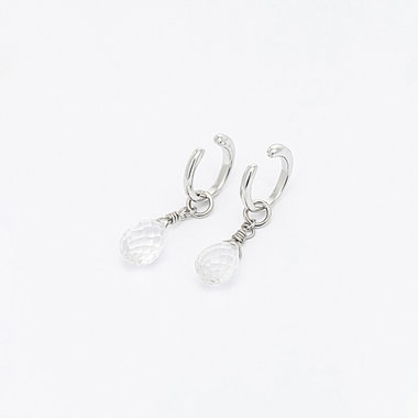 【WEB限定】4月誕生石 シルバー ロジウムメッキ クォーツ イヤリング