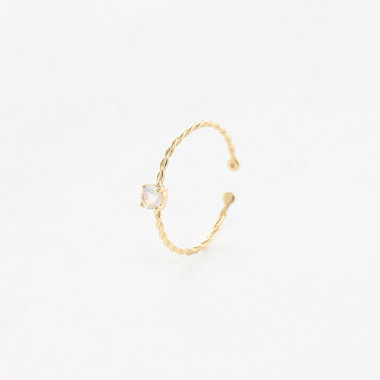 【WEB限定】6月誕生石 K10 イエローゴールド ムーンストーン イヤーカフ  ※片耳用