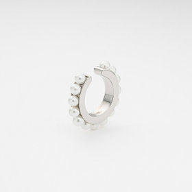 【WEB限定】ステンレス パール イヤーカフ ※片耳用（サージカルステンレス 316L）