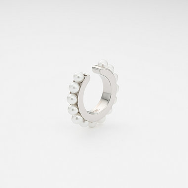 【WEB限定】ステンレス パール イヤーカフ ※片耳用（サージカルステンレス 316L）