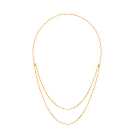 K10 イエローゴールド ロング デザインネックレス（70cm）