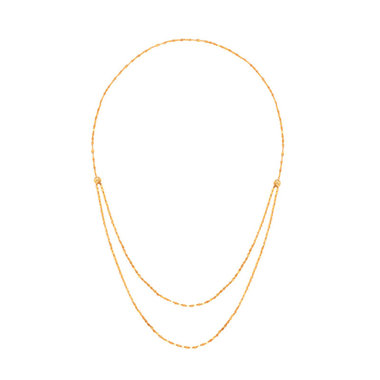 K10 イエローゴールド ロング デザインネックレス（70cm）