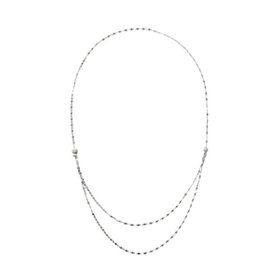 K10 ホワイトゴールド ロング デザインネックレス（70cm）