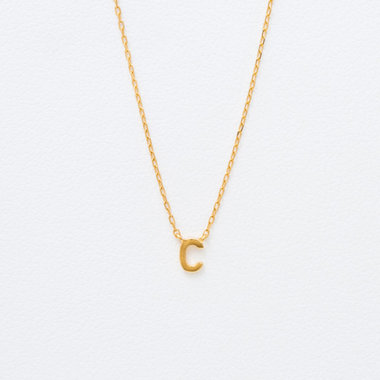 K18 イエローゴールド イニシャル ネックレス（C）