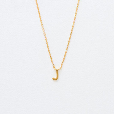 K18 イエローゴールド イニシャル ネックレス（J）