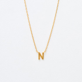K18 イエローゴールド イニシャル ネックレス（N）