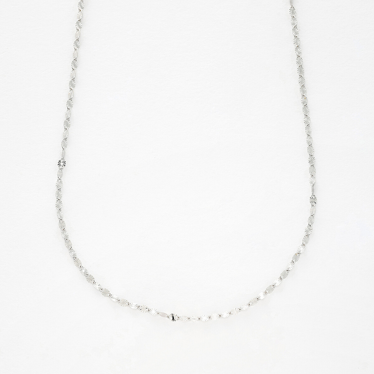 K10ゴールドロングネックレス　ステーションネックレス K10 ホワイトゴールド ロング デザインネックレス（70cm）（0304