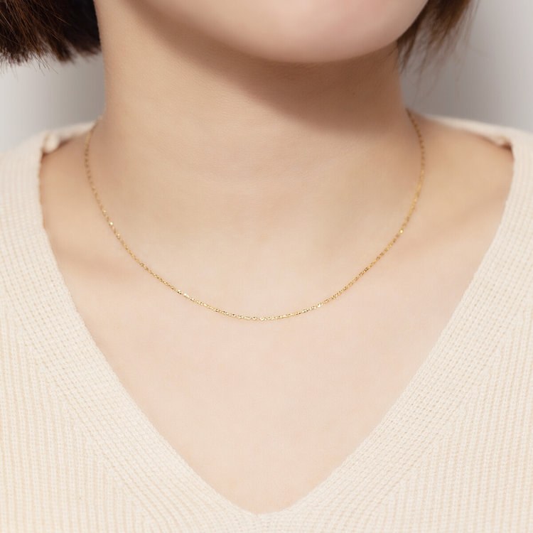 ESTELLE エステール K18 イエローゴールド デザインネックレス（45cm） イエローゴールド