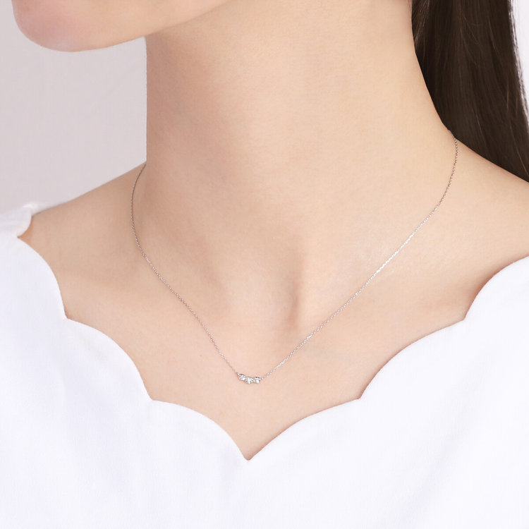 ESTELLE エステール 【GLOW】プラチナ ダイヤモンド ネックレス プラチナム