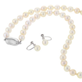 真珠　アクセサリー色々　356g 東な6-0814ア㉔ K18イエローゴールドアコヤ真珠ネックレス（8mm）(RPN250-002