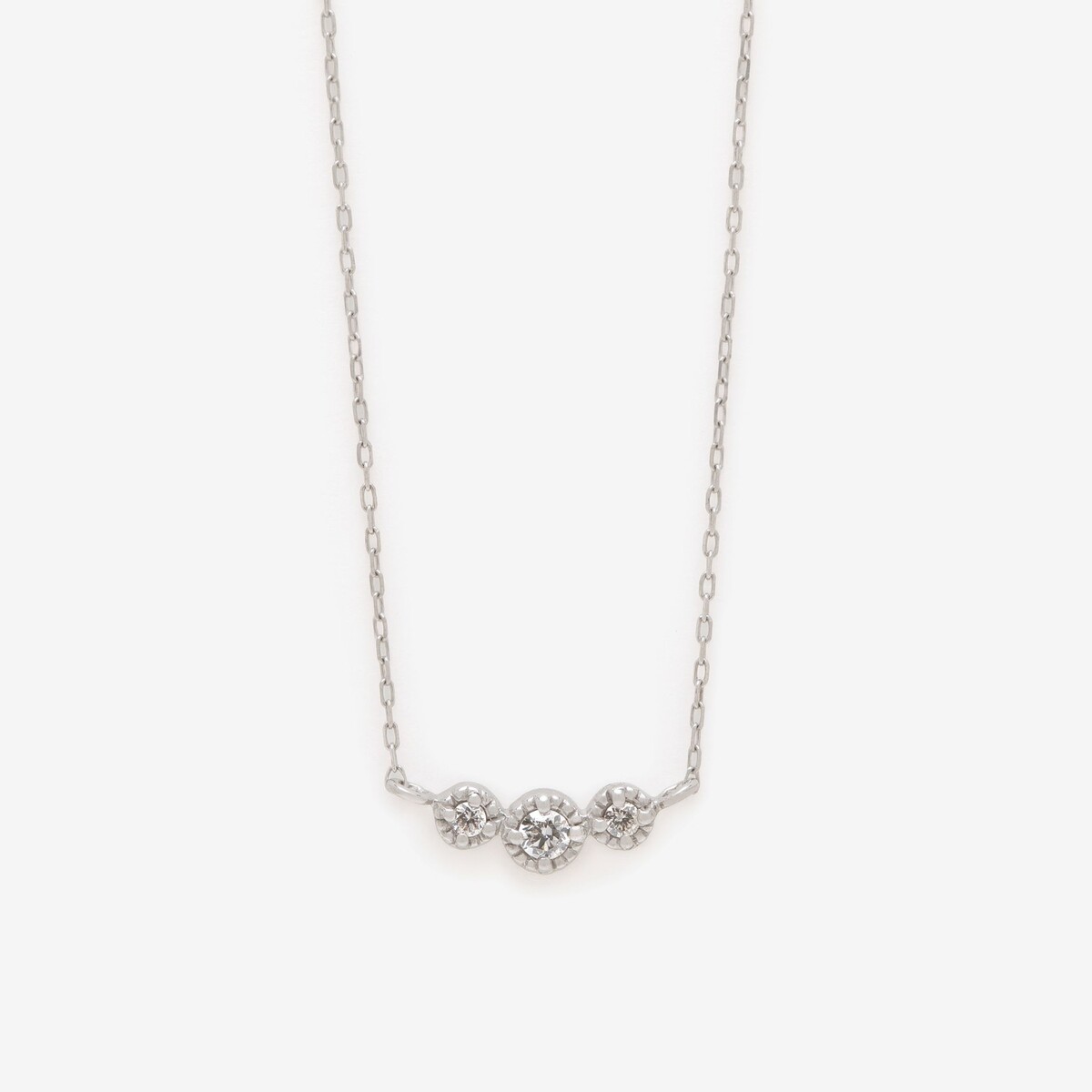 GLOW】プラチナ ダイヤモンド 馬蹄 ネックレス（0442-9150-0016